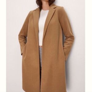 Zara lapel Camel Collar coat